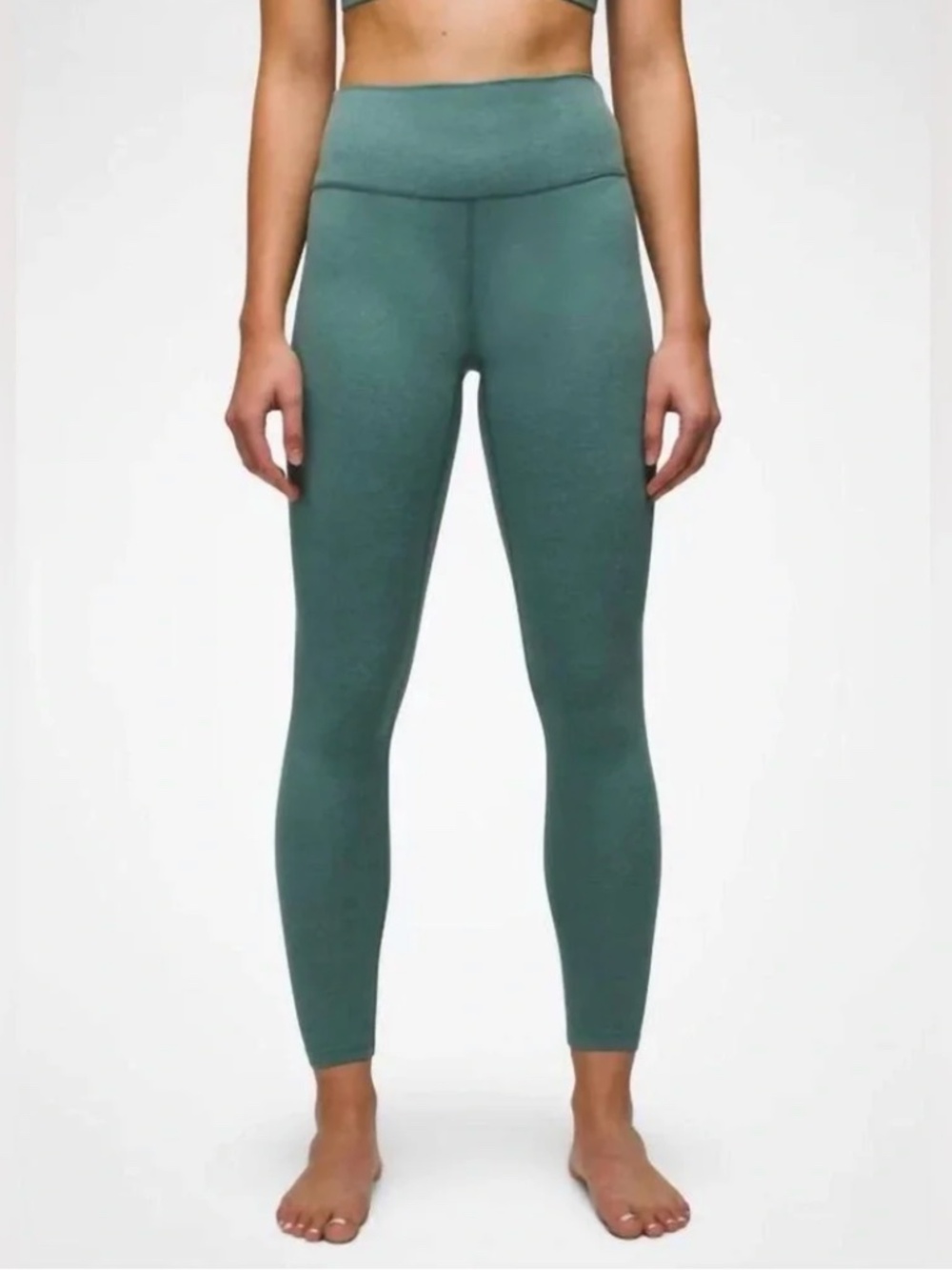 prAna Electa Luxara Pocket Leggings High Rise Teal Green Athletic Yoga